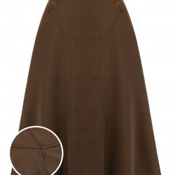 Coffee  High Waist Solid Skirt