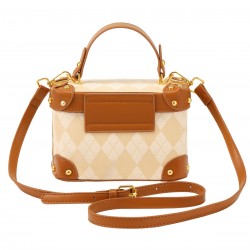 Brown & Beige Arcgyle Plaid Box Bags