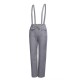 Gray  Plaids Suspender Pants