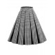 Black  Plaid Swing Panel Skirt