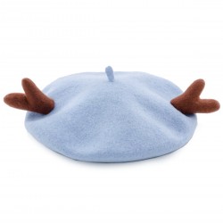  Solid Antlers Wool Berets