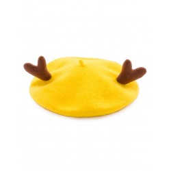  Solid Antlers Wool Berets