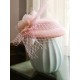  Mesh Floral Feather Hat