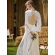  Long Ice Silk Backless Nightgown